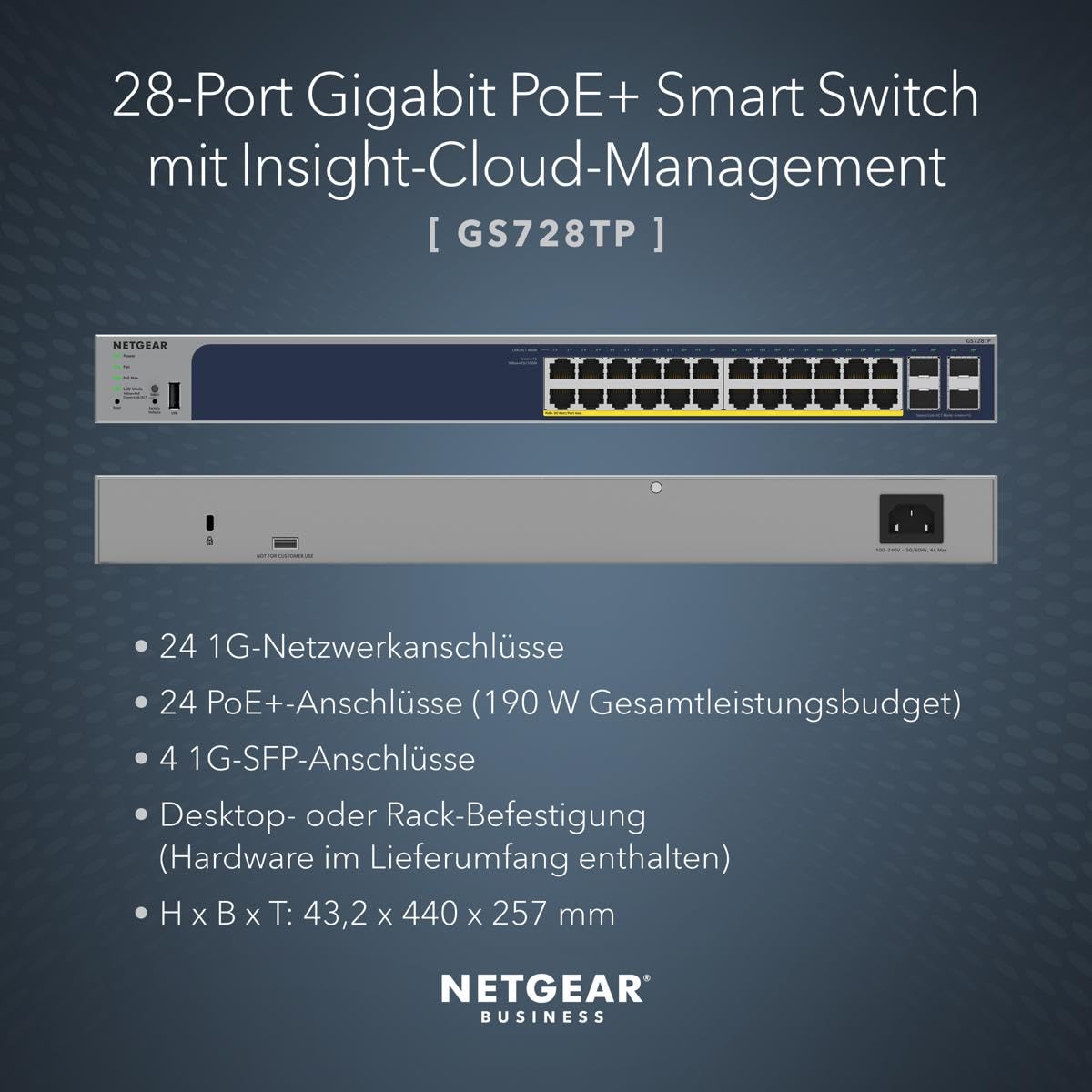 netgear-gs728tp-28-port-poe-gigabit-ethernet-smart-switch image 2