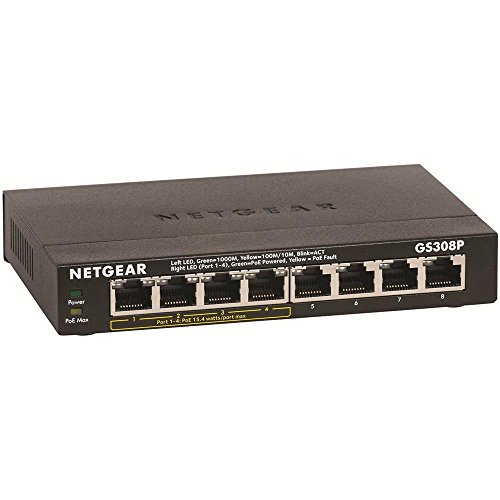 netgear-gs308p-8-port-gigabit-poe-switch-4x-poe-53w-unmanaged-metall image 3