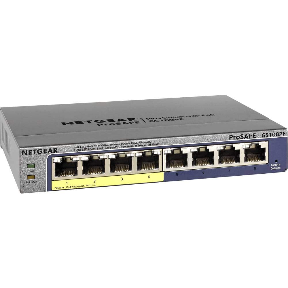 netgear-gs108pe-8-port-gigabit-poe-plus-managed-switch-4x-poe-53w-l-fterlos image 1