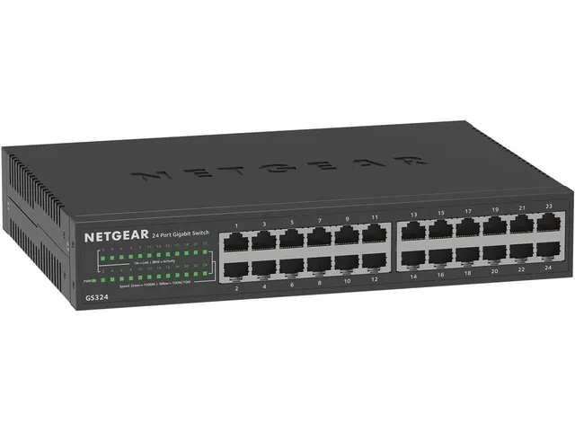 netgear-gs324-24-port-gigabit-ethernet-unmanaged-switch-desktop-rackmount-metall image 1