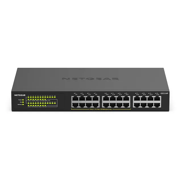 netgear-gs324p-24-port-gigabit-poe-switch-190w-unmanaged image 1