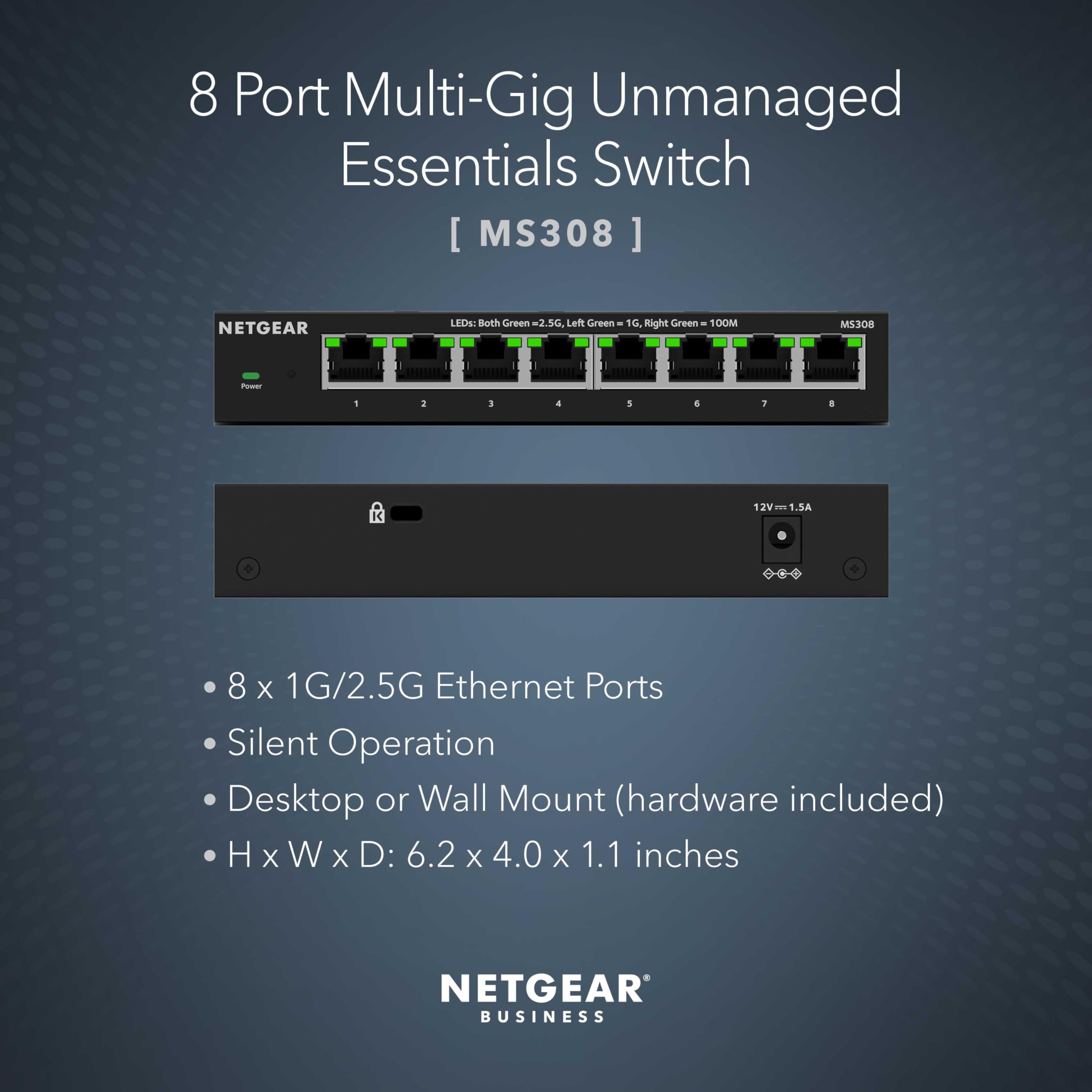 netgear-ms308-8-port-2-5g-multi-gigabit-unmanaged-switch image 2