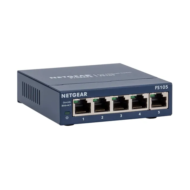 netgear-fs105-5-port-fast-ethernet-unmanaged-switch-10-100-mbit-s image 1