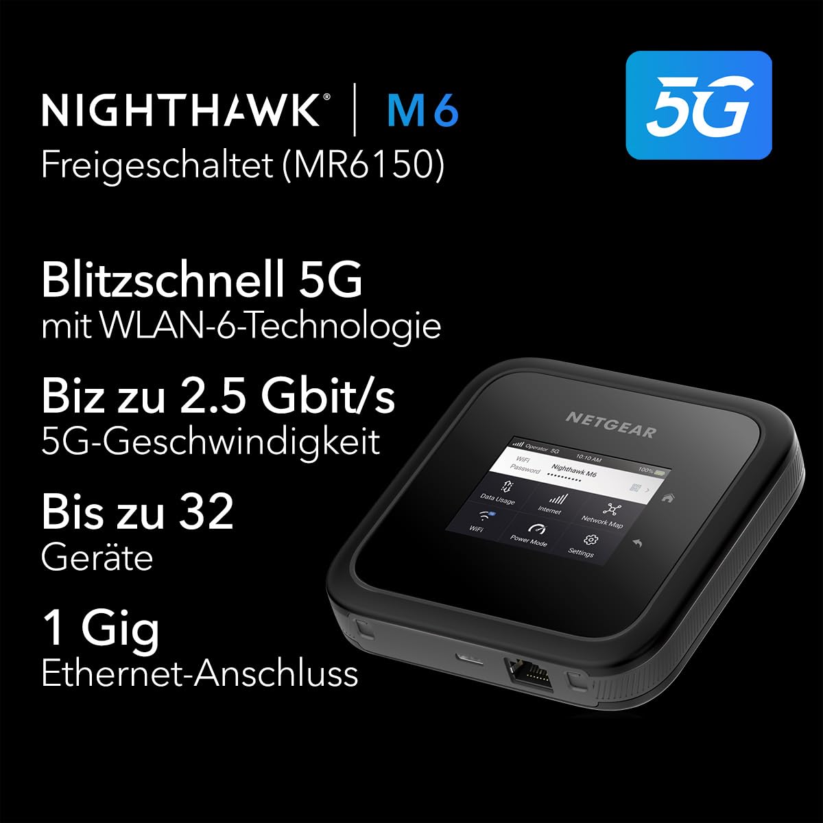netgear-nighthawk-m6-mr6150-5g-wifi-6-hotspot-2-5-gbit-s-32-ger-te image 2