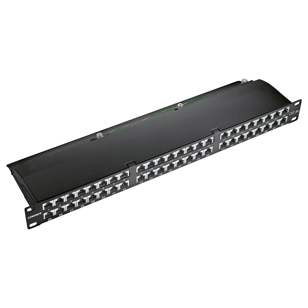 canovate-24-48-port-ftp-cat5e-patchpanel-1u-geschirmt image 2
