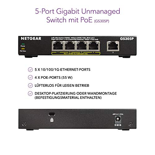 netgear-gs305p-5-port-gigabit-poe-switch-4x-poe-55w-unmanaged-metall-l-fterlos image 8