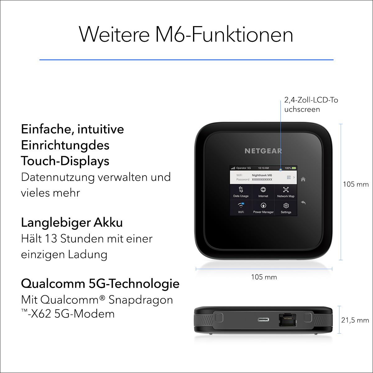 netgear-nighthawk-m6-mr6150-5g-wifi-6-hotspot-2-5-gbit-s-32-ger-te image 3