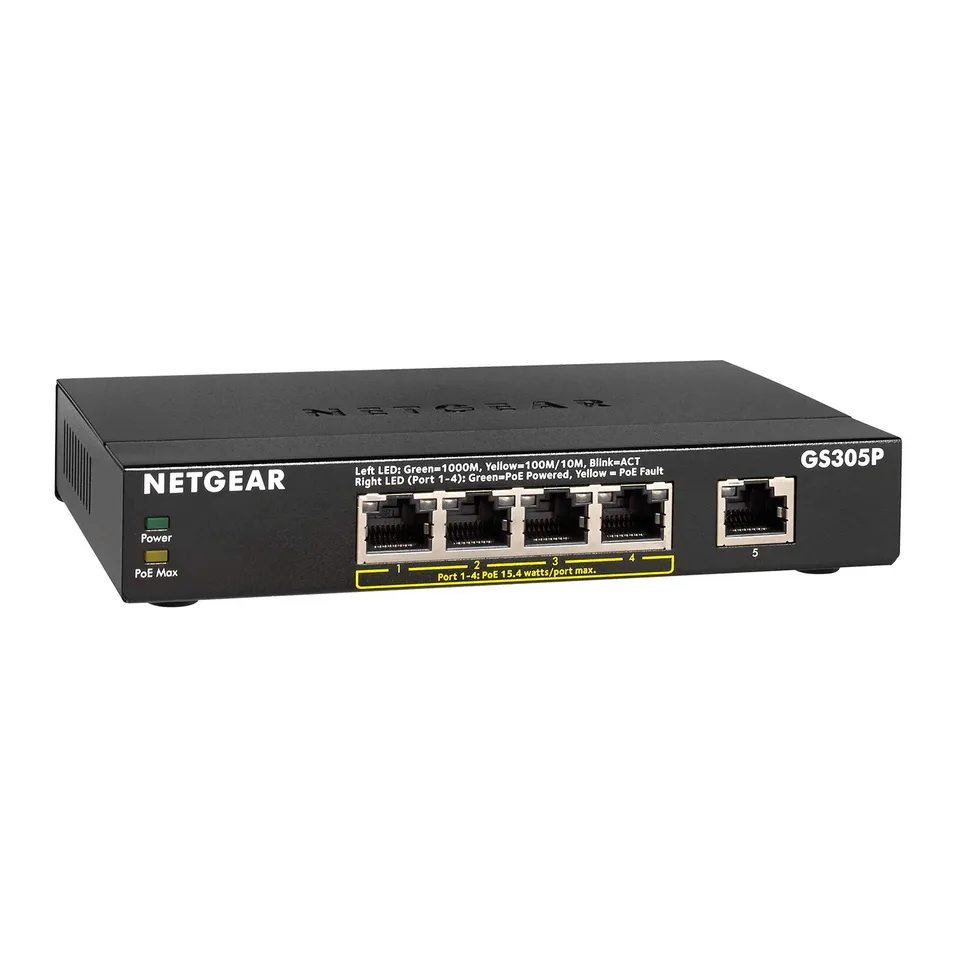 netgear-gs305p-5-port-gigabit-poe-switch-4x-poe-55w-unmanaged-metall-l-fterlos image 1
