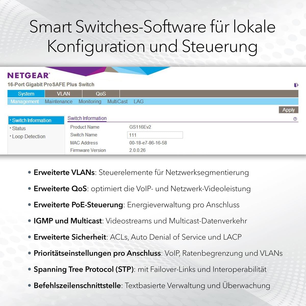 netgear-gs728tp-28-port-poe-gigabit-ethernet-smart-switch image 3