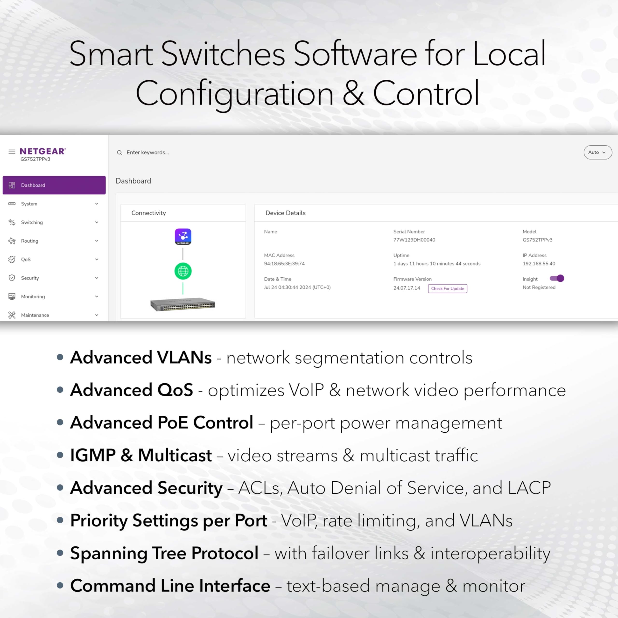 netgear-gs728tpp-24-port-gigabit-poe-smart-managed-pro-switch image 3