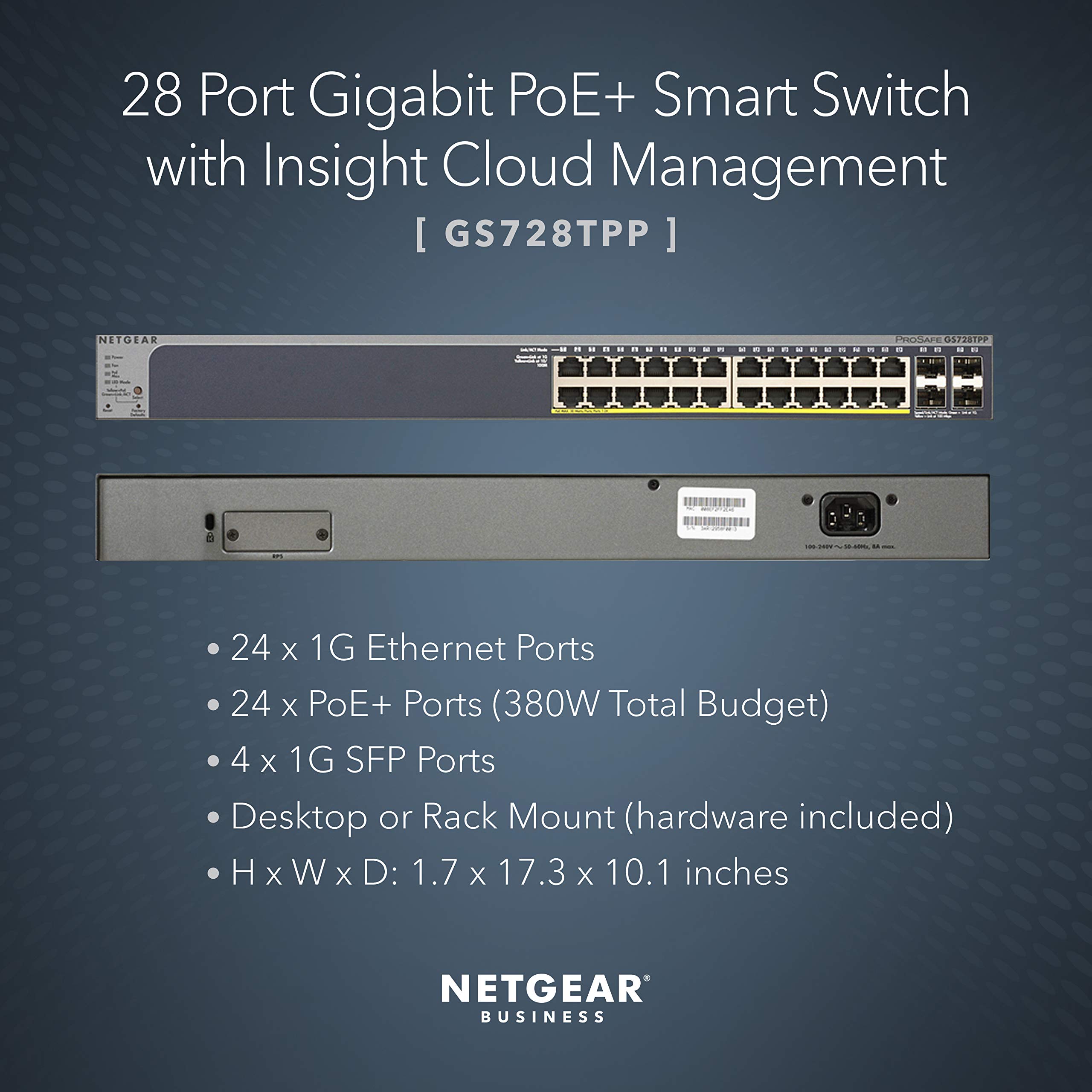 netgear-gs728tpp-24-port-gigabit-poe-smart-managed-pro-switch image 2