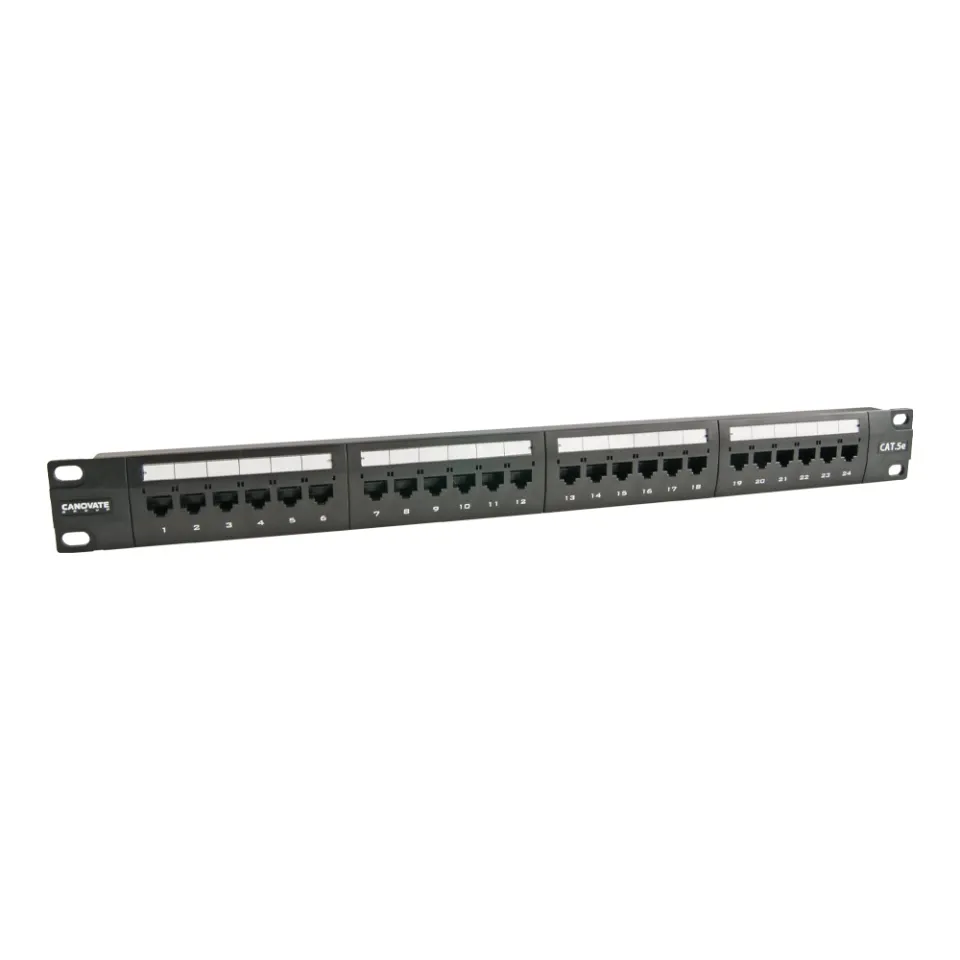 canovate-cat-5e-utp-patchpanel-24-port-1he-rj45 image 1